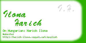 ilona harich business card